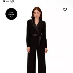Adrianna Papell Black Wrap Jumpsuit